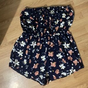 Floral sleeveless romper